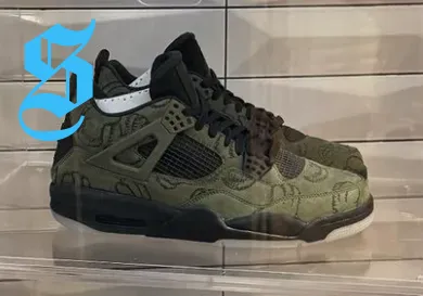 Discover the Rare Air Jordan 4 x KAWS 'Olive' Sample That Never Hit Stores!