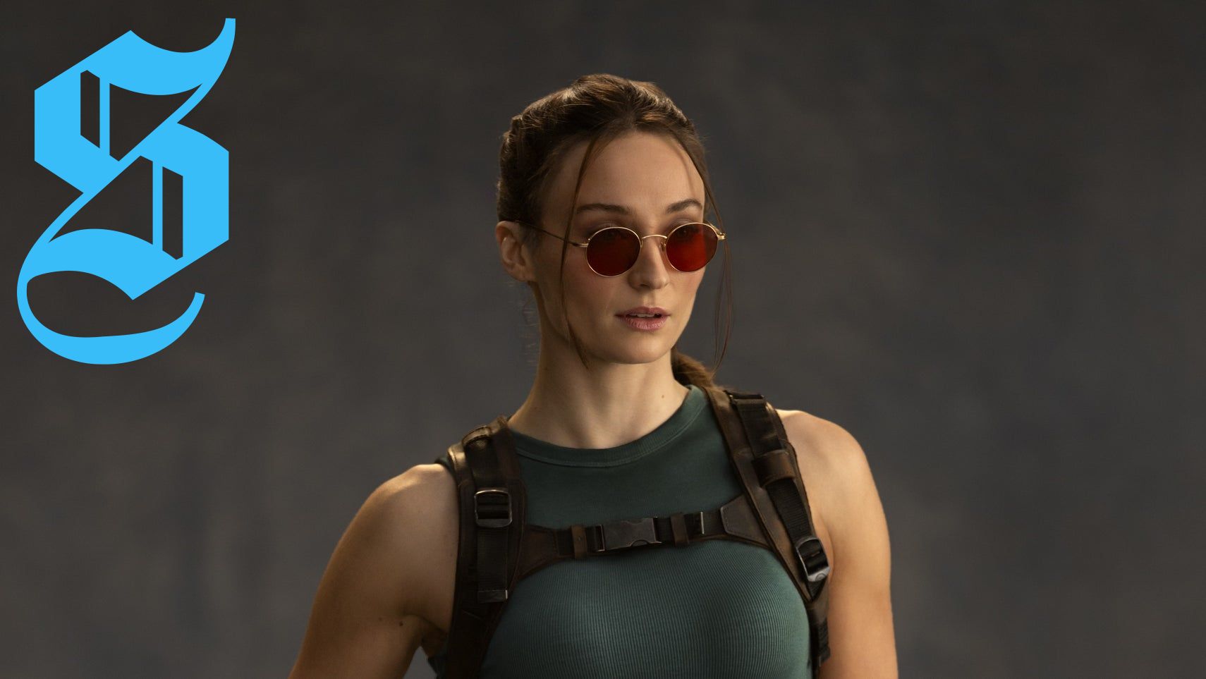 Sophie Turner Unveils First Look as Lara Croft in Classic Tomb Raider Style