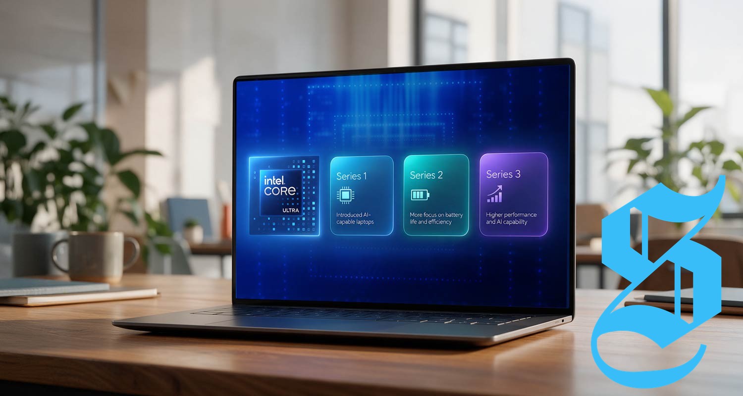 Illustration of laptop processors and their applications.