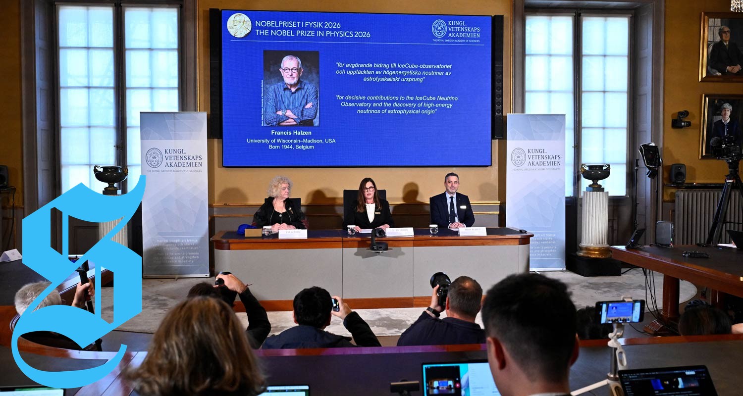 Francis Halzen speaking about his Nobel Prize achievements