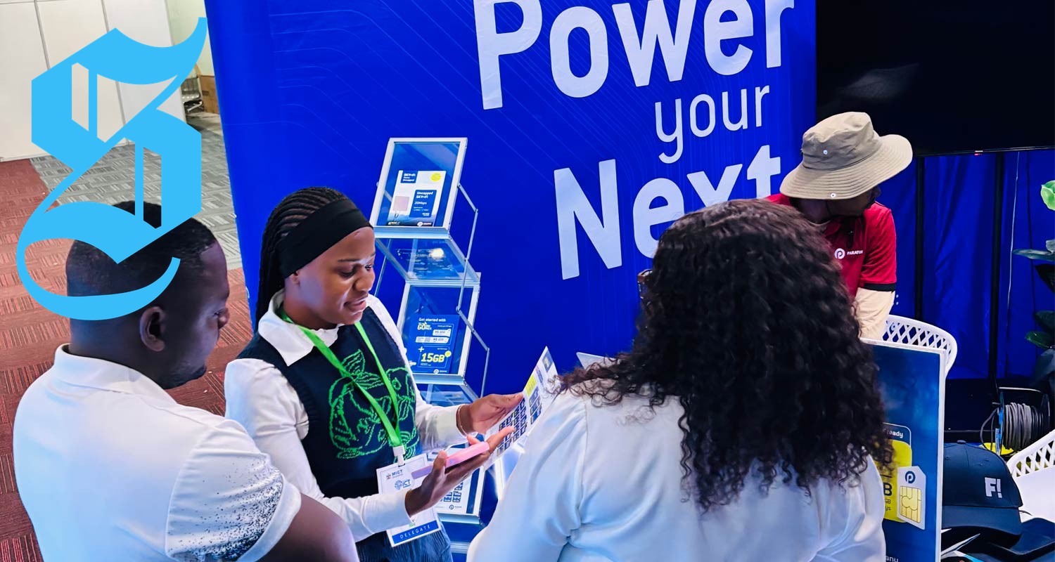 Paratus Namibia booth showcasing connectivity solutions at ICT Summit 2026.